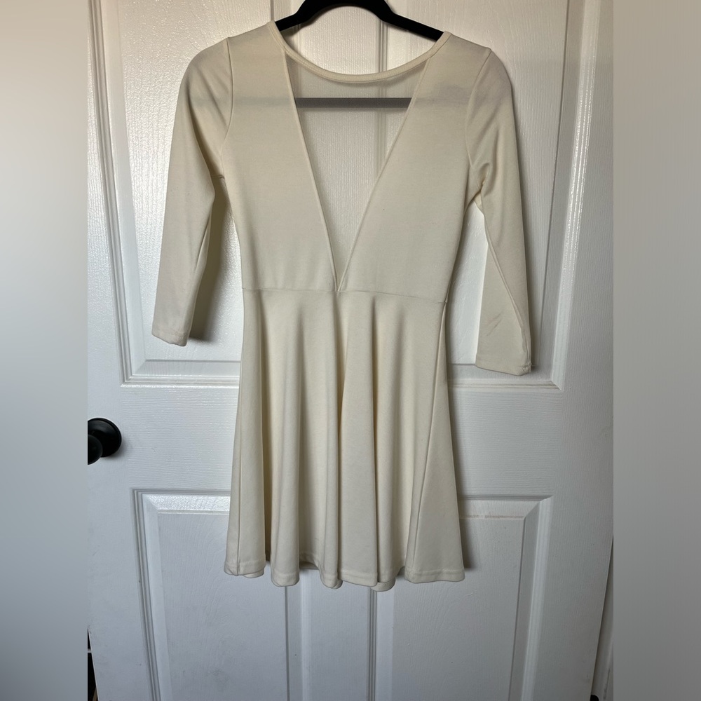 Deep v backless dress